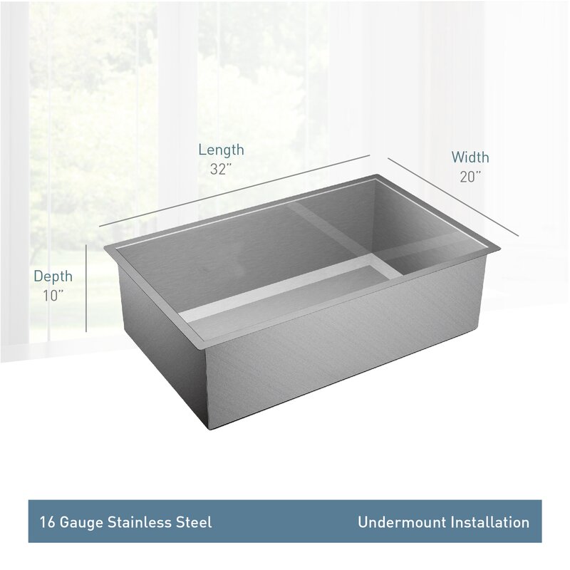 Moen Series Stainless Steel Single Bowl Kitchen Sink Wayfair